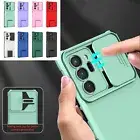 For Samsung Galaxy A14 A33 A53 A73 Sliding Camera Lens Protect Stand Phone Case