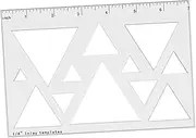 Woodworking Router Template Portable Multipurpose Professional Practical Lightweight Acrylic, Triangle 12 in 1