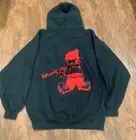 Vntg Moffat Sports Republic Black Hoodie Size 3XL Design Front And Back