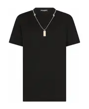 logo dog-tag T-shirt IT50,IT46 Black