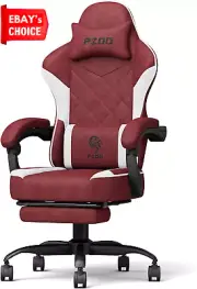 Gaming Chair High Back with Footrest Thick Cushion Lumbar Support for Adults Tee
