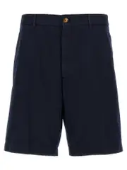 [Brunello Cucinelli] Brunello Cucinelli-Cotton Bermuda Shorts Bermuda E Short Blu-Uomo 50IT