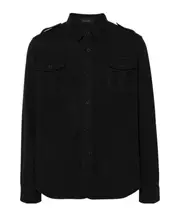 flannel overshirt XL,M charcoal-grey