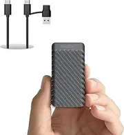 OSCOO 512GB Portable SSD – USB 3.2 Gen 2x2 External Solid State Drive, Up to 2000MB/s, Dual USB-C & USB-A, Compatible with Smartphones, Laptops, Tablets, Smart TVs, Cameras, Game Consoles