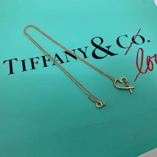 【Lydia代購】TIFFANY & CO. 蒂芙尼 925銀項鏈女士時尚ins簡約心形交叉字母結合銀吊墜