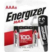 ENERGIZER MAX AAA Alkaline Batteries 8 Pack
