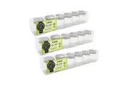 18PK Lemon & Lime Glass Round Jar 70ml Silver Lid Home Kitchen Storage Container
