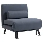 Single Sofa Bed Sleeper, Foldable Portable Pillow Lounge Couch Living Room Furni