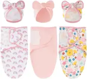 Baby Swaddle 3-Pack - 100% Cotton Ultra-Soft & Safe, Anti-Startle Sleep Sacks...