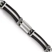 Chisel Titanium Black Plating 8.5in Bracelet 8.5"