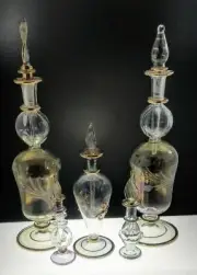 Vintage Handmade Egyptian Perfume Bottle bottles made pre 1995 JCE17 24