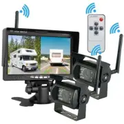 7" Wireless Rear View Kit HD LCD Monitor+Reverse Camera For Truck Caravan VAN RV
