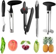 Apple Corer Remover, Pineapple Peeler Slicer Cutter, Cherry and Olive Pitter,