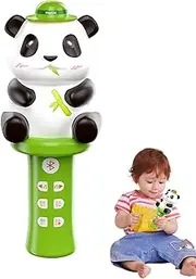 Wireless Microphone for Kids - Cartoon Panda Handheld Microphone Machine | Interactive Pretend Play Toy, Music Singing Play Toy for Home Party Birthday