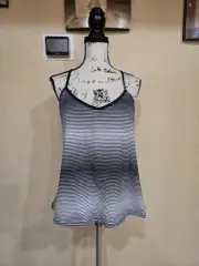 Nike Women's Black Racerback Tank Tankini Swim Stripes Top Plus Size XXL