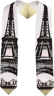 [EdWal] Eiffel Tower Love Paris print Graduation Stole and Sash Class for Unisex Adult Honor Stole Honor Stole of 2025