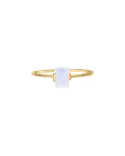 Tiramisu 14K Rainbow Moonstone Ring