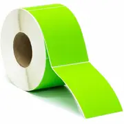 Stock Forms Thermal Transfer Labels Permanent Adhesive Perforated 100x150mm Green Roll 1000 Pack 4