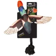 Spunky Pup Fly Fetch Plush Dog Toy Duck