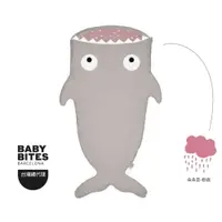 在飛比找樂天市場購物網優惠-西班牙BabyBites鯊魚咬一口兒童睡袋—卡其灰粉底