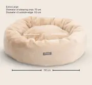 Snooza Cuddler Luxe Fur Bed : Oat - Extra Large