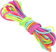 HANABASS Rainbow Colors Boys and Girls Skipping Rope Toy French Skipping Elastic Educational Stretch Rope Hand String Game Fitness Sport