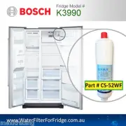 Bosch K3990 Fridge Compatible Internal Replacement Filter Part CS-52 5586605