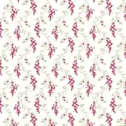 Dolls House Miniature Hanging Red Flower Wallpaper