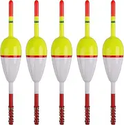 Wood Slip Bobbers Fishing, Balsa Fishing Floats and Bobbers Fishing Cork Spring Bobbers Oval Stick Floats for Crappie Trout Catfish Panfish Bass Walleyes