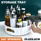 Kitchen Rotating Spice Condiment Storage Rack Bathroom Swivel Tray Organizer AU