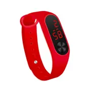 5 Pcs Led Simple Watch Hand Ring Watch Led Sports Fashion Electronic Red