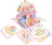 [Joycard] 72nd Birthday Card, Birthday Decorations for Women, Mothers, and Grandmothers, Awesome 3D Birthday Gift Box, Funny Happy Birthday Card, 72 Year Old Birthday Gift