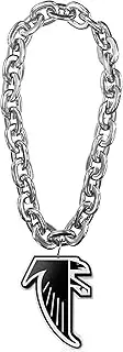 aminco Atlanta Falcons Throwback Logo NFL Fan Chain, Silver, Plastic, No Gemstone