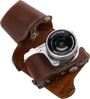 Hargedis XEVN for Sony ZV-E10 case,for Sony ZV-E10 case,Premium PU Full Body Leather Camera Case Bag for Sony Alpha ZV-E10 Fit 16-50mm Lens with Camera Shoulder Strap