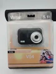 Vivitar ViviCam 54 Snap A Pic 5.1 Megapixels Black Digital Camera 1.5" screen