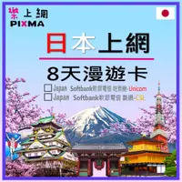 在飛比找蝦皮購物優惠-日本上網卡 大阪沖繩京都北海道東京九州奈良四國 日本網卡8天