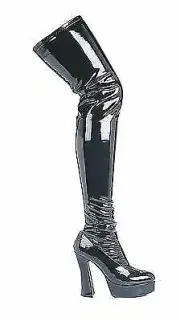 Thigh Hi Womens Black Boots 5.5 in heels Sexy Platform Halloween
