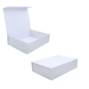 5 x Magnetic Lid Hard Gift Box White Wrapping Hamper Packaging Small