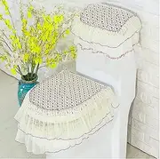 APTPKGDFDK 3pcs Toilet Seat Cover Lace Printed Toilet Overcoat Purple Pink Toilet Case Washable Closestool Seat Cover Toilet seat(Color 3)
