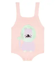 [Stella McCartney Kids] Stella McCartney Kids Baby appliqué cotton and wool bodysuit M 3 pink