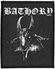[Plastichead] Bathory Goat Band Logo Rectangle Sew on Patch One Size