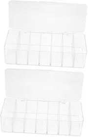 QUMIIRITY 2Pcs Cable Management Case with Lid Desktop Organizer for Tidy Storage of Charging Cords and Power Lines Dust and Convenient Cable Holder Box