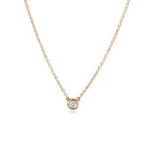 Tiffany&Co. 0.07克拉鑽石18K玫瑰金項鍊