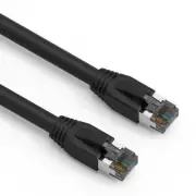 7Ft CAT8 S/FTP Ethernet Network Cable Black 24AWG