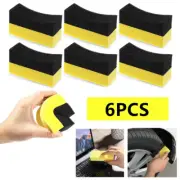 6PCS Tire Contour Dressing Applicator Pads Polishing Sponge Wax Buffing Pads