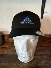 Folds Of Honor Golf Hat Imperial Blue American Flag Snapback Adjustable