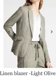 Sandwich Linen blazer -Light Olive. Holland Size 44/ US XL $195