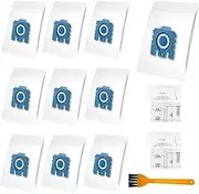 10 Vacuum Cleaner Bags Compatible With Miele For Filters Classic C1, Complete C2, Complete C3, S8, S5, S2 Series, S8000, S5000, S2000, S800 & S600 Series, Includes 3 Exhaust Filters