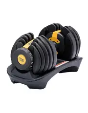 1x 24kg Powertrain Adjustable Dumbbell Home Gym Exercise Weights Gold