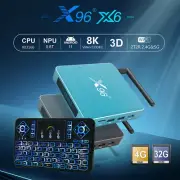X96-X6 8K UHD Android 11.0 64-bit 32GB/4GB DDR4 Dual WiFi Gaming Antenna TV Box